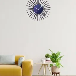 CHRONIKLE Elegant Round Purple Iron Wall Clock-image-72