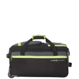 Lavie Sport Medium size 53 cms Extreme Wheel Duffle Push Button Trolley Bag | Trolley Bag (Black)-image-8