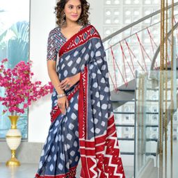 Panzora Designer Block Print Saree-10