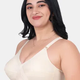 KOMLI Pack Of 3 Full Coverage Non Padded Pure Cotton Minimizer Bras With All Day Comfort image 5