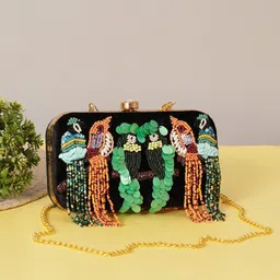 Sangria Embroidery Party Box Clutch-picture-25