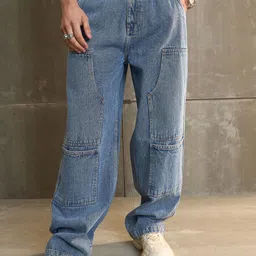 MASCLN SASSAFRAS Men Light Fade Acid Wash Jeans-image-97