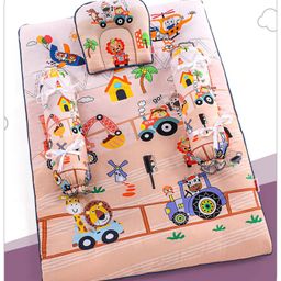 Babyhug Cotton Gadda Set Vehicle Print -Biege-13
