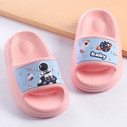 Oh! Pair Slip On Style Flip Flops Astronaut Print - Pink-image-9