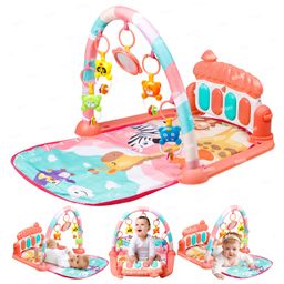 Fiddlerz Musical Piano Baby Play Gym Mat Kids Activity Gym Mat with Music & Lights Baby Crawling Mat - Pink-picture-18