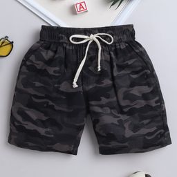 BAATCHEET Cotton Camouflage Printed Shorts - Dark Grey-image-83