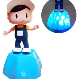 AKN TOYS Musical Toys for Kids Dancing Boy 360 Degree Rotating Light & Sound Toy with Bump and Go Action- ( COLOR MAY VARY ) - PACK OF 1-1
