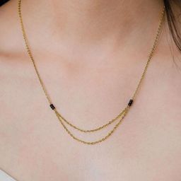 ReNi Layered Gold Chain Mangalsutra Necklace-image-60