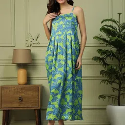 Oxolloxo Floral Print Fit & Flare Maxi Dress-image-24
