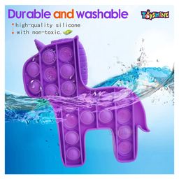 Toyshine Unicorn Ice Cream & Key Chain Popping Sounds Push Bubbles for Autism Stress Reliever Sensory Pop It Toy Pack of 2- Multicolor image 2