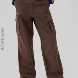 GAP Boys Mocha Mousse Baggy Fit Stretchable Cargos-image-75