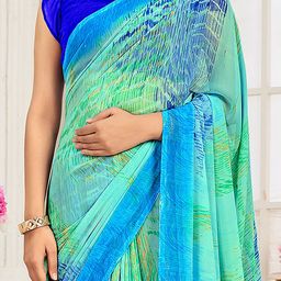 Anouk Rustic Pure Georgette Dabu Saree image 3