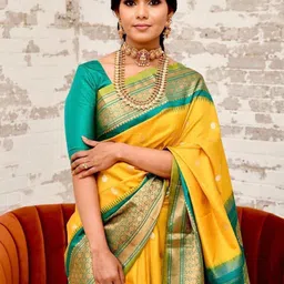 INDIOTSAV Woven Design Zari Banarasi Saree-picture-11