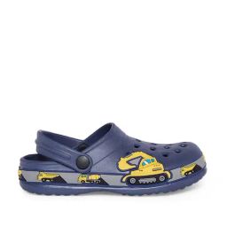 Pantaloons Junior Blue & Yellow Back Strap Clogs-image-131