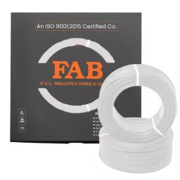 FAB 1 sq mm Single Core Multi Strand Flame Retardant (FR) PVC Insulated CCA (Copper-Clad Aluminum) House Wire White (90 m)-image-34