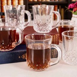 Goodhomes Transparent Glass Coffee Mugs (210 ml) - Set of 6-image-76