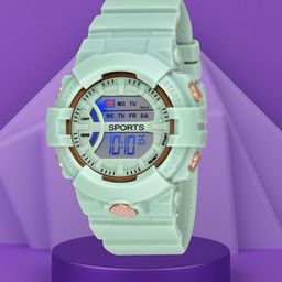 SWADESI STUFF Unisex Kids Dial & Straps Digital Automatic Watch JUICE GREEN 8-14