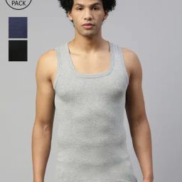 Dixcy Scott Maximus Multi Cotton Regular Fit Vest - Pack Of 3-image-67