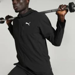 Puma Black Regular Fit Sports Hoodies-image-14