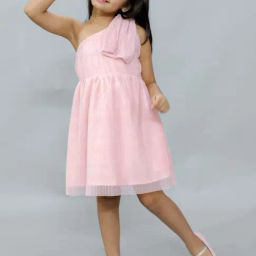 KidsDew Pink Regular Fit Dress-image-43
