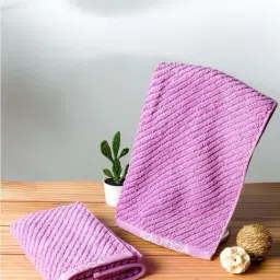 Nautica Cross View Lilac Cotton 600 GSM Fluffy Zero Twist Hand Towel - Set of 2-18