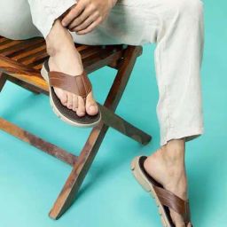 Fausto Men's Tan Thong Sandals-picture-17