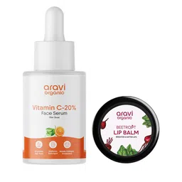 Aravi Organic Set Of 2 20 % Vitamin C Face Serum- 30 ml & Beetroot Lip Balm- 8 g-picture-5