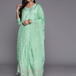 Libas Women Ethnic Motifs Kurta With Trousers & With Dupatta-15
