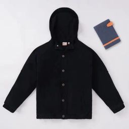 Edheads Kids Black Cotton Regular Fit Full Sleeves Jacket-image-26