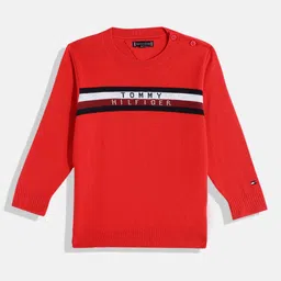 Tommy Hilfiger Boys Minimal Striped Pure Cotton Pullover-image-3
