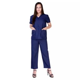 SARAF Navy Blue Surgeon Scrub Suit Size:- L, 7202I-image-58