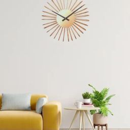 CHRONIKLE Classic Round Copper Rose Gold Iron Wall Clock-20