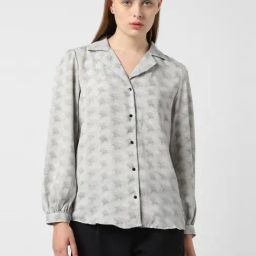 Van Heusen Grey Printed Shirt-image-10