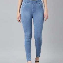 showoffff SHOWOFF Blue Denim Skinny Fit Mid Rise Jeans-picture-4