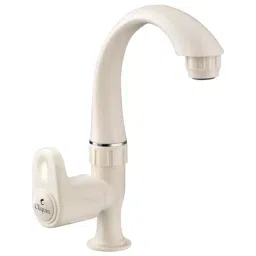 Cliquin Aura Series Deck Mounted PTMT Swan Neck Sink Cock in Ivory Color, AU-3009-image-32