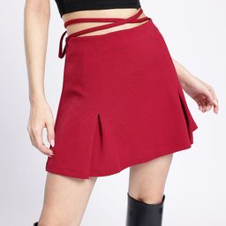 4WRD by Dressberry Textured Flared Skirt-image-81