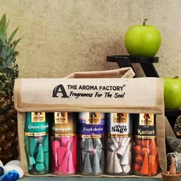 The Aroma Factory Green & Pink 5 Pieces Wooden Dhoop Cones-image-66