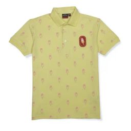 Gini & Jony Kids Yellow Printed Polo T-Shirt-image-95