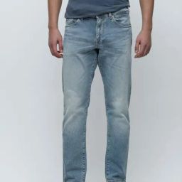 SELECTED HOMME Light Blue Straight Fit Lightly Washed Jeans-image-5