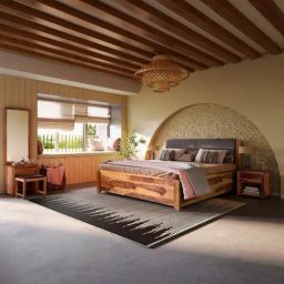 Godrej Interio Utopia Natural Brown Solid Wood King Bed with Full Hydraulic Storage-image-65