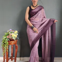 Rangtulika Ethnics Colourblocked Poly Georgette Ready to Wear Saree-19