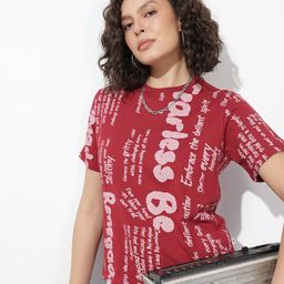 The Roadster Life Co. Typography Printed Pure Cotton Boxy T-shirt-picture-16