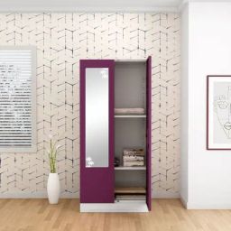 Godrej Interio Slimline 2-Door Steel Almirah, Purple (1-Year Warranty)-image-59