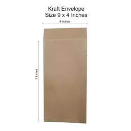 KMP 9 X 4 Inch 80gsm Light Brown Kraft Envelope Pack of 250-image-43