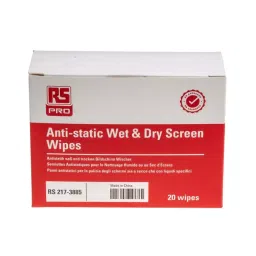 RS PRO Wet Screen Wipes, Box of 20, 2173885-24