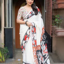 Panzora Printed Saree With Blouse Piece-picture-45