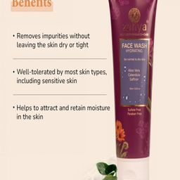 Zanya Hydrating Face Wash With Aloe Vera & Saffron - 75 ml image 5