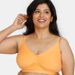 Zivame Light Orange Full Coverage Minimizer Bra-image-42