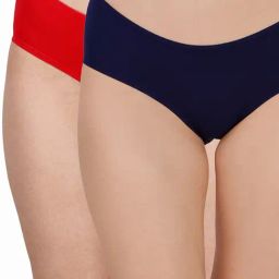 Soie Red & Navy Hipster Panty - Pack of 2-image-20