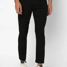 Spykar Raw Black Cotton Slim Fit Jeans-image-19